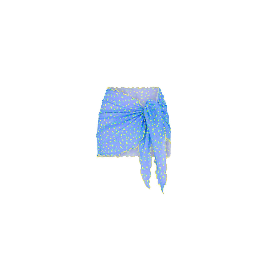SAR102: Mini Mesh Sarong - Lemon Bloom
