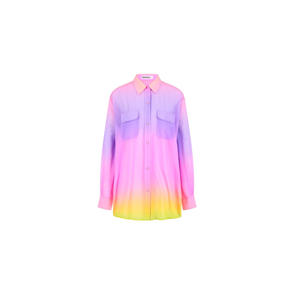 11476: Sheer Long Sleeve Shirt - Stardust