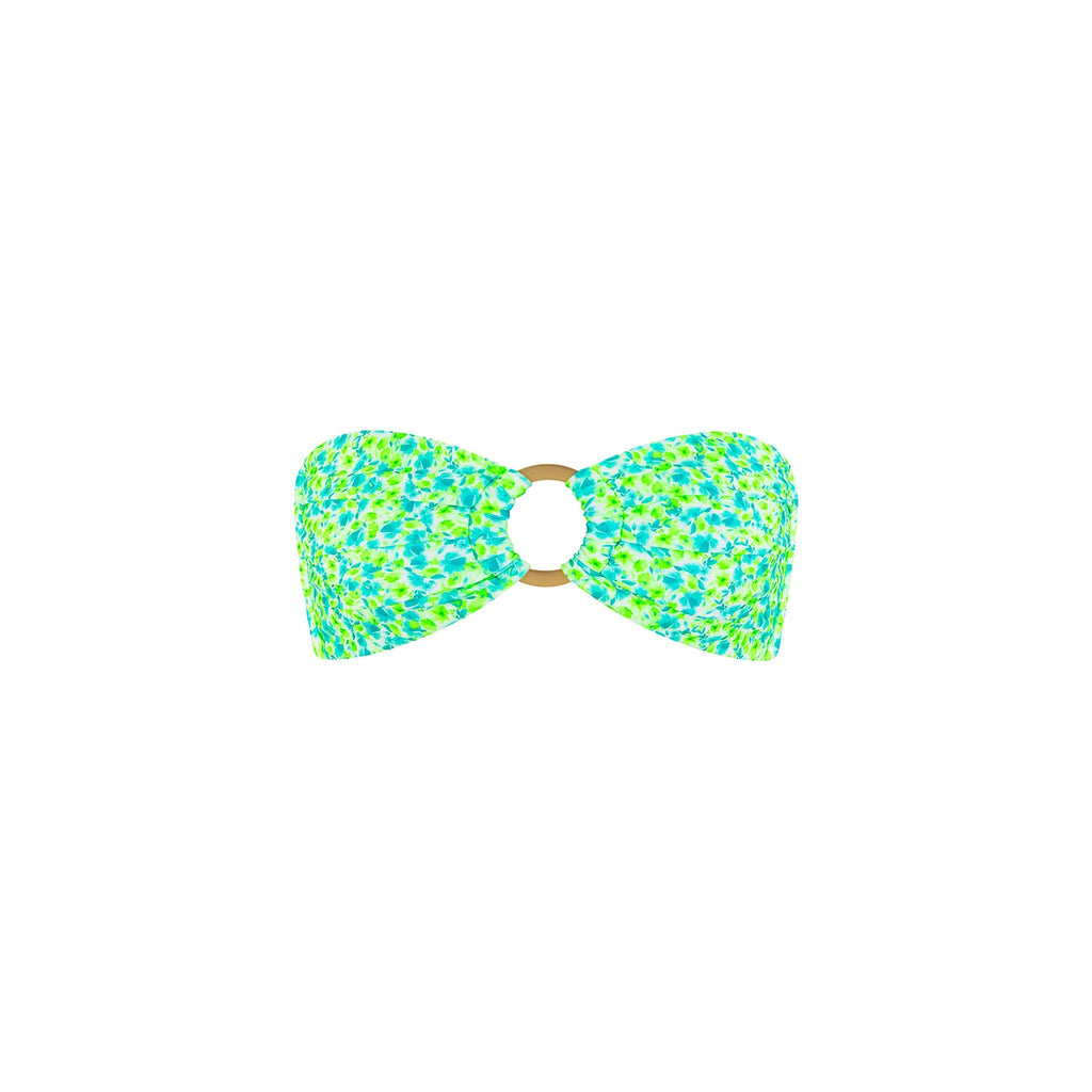 TOP154: Strapless Bandeau Bikini Top - Apple Blossom