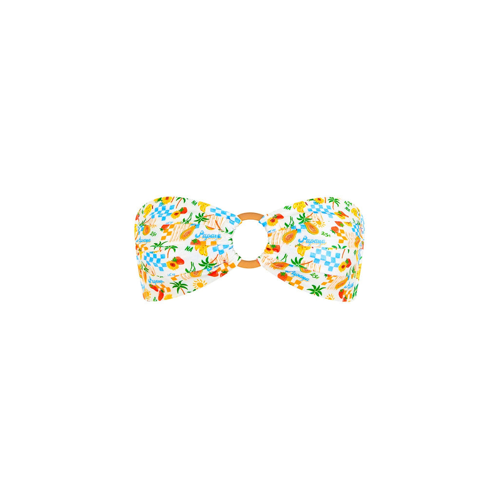 TOP154: Strapless Bandeau Bikini Top - Suncatcher