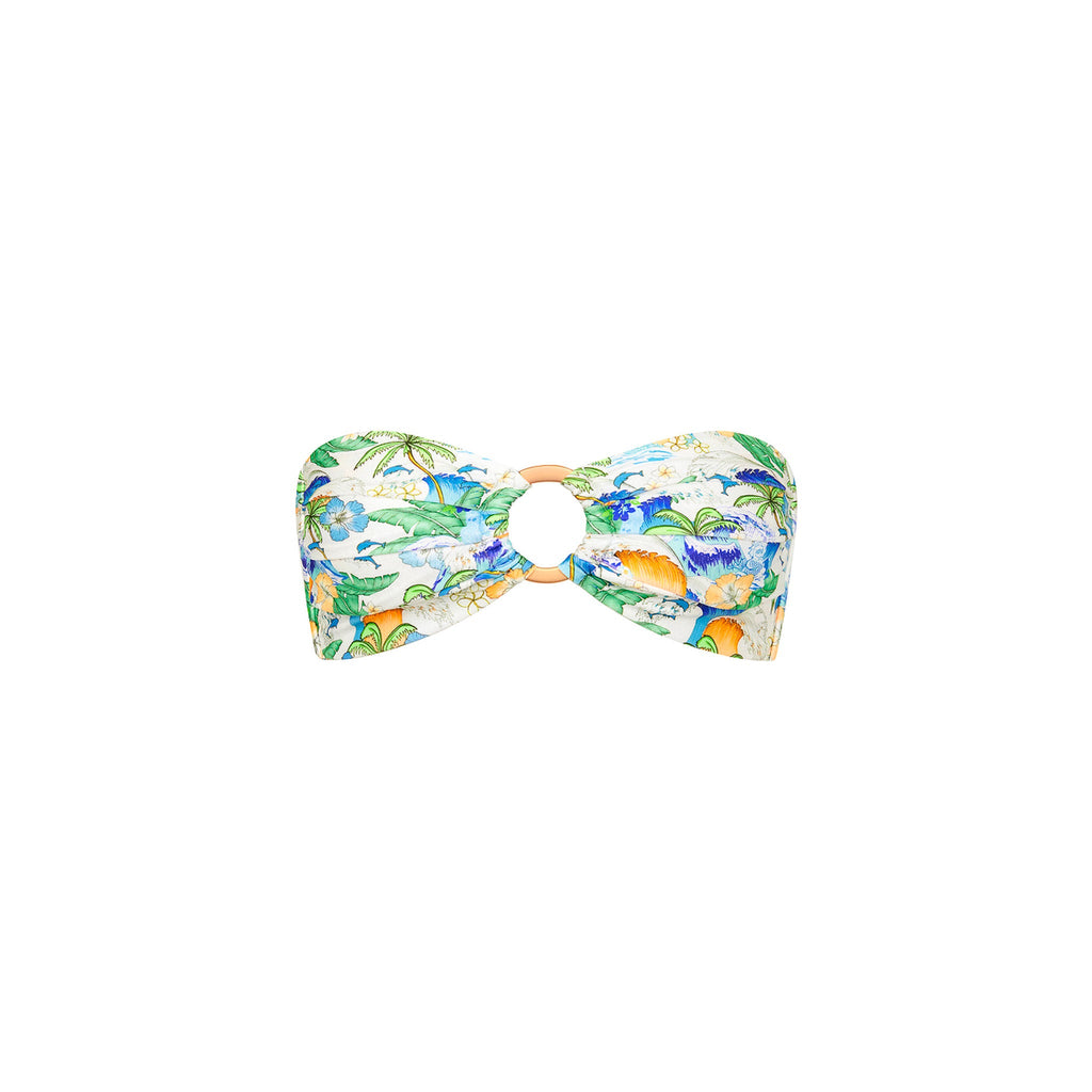 TOP154: Strapless Bandeau Bikini Top - Blue Crush