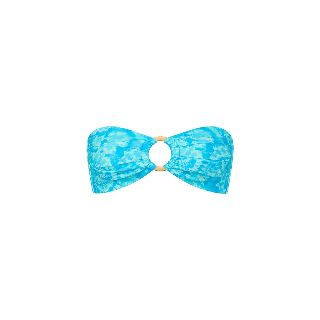 TOP154: Strapless Bandeau Bikini Top - Starry Seas