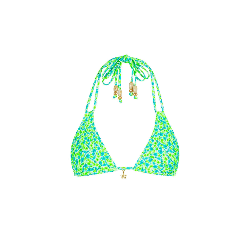 TOP155: Halter Bralette Bikini Top - Apple Blossom