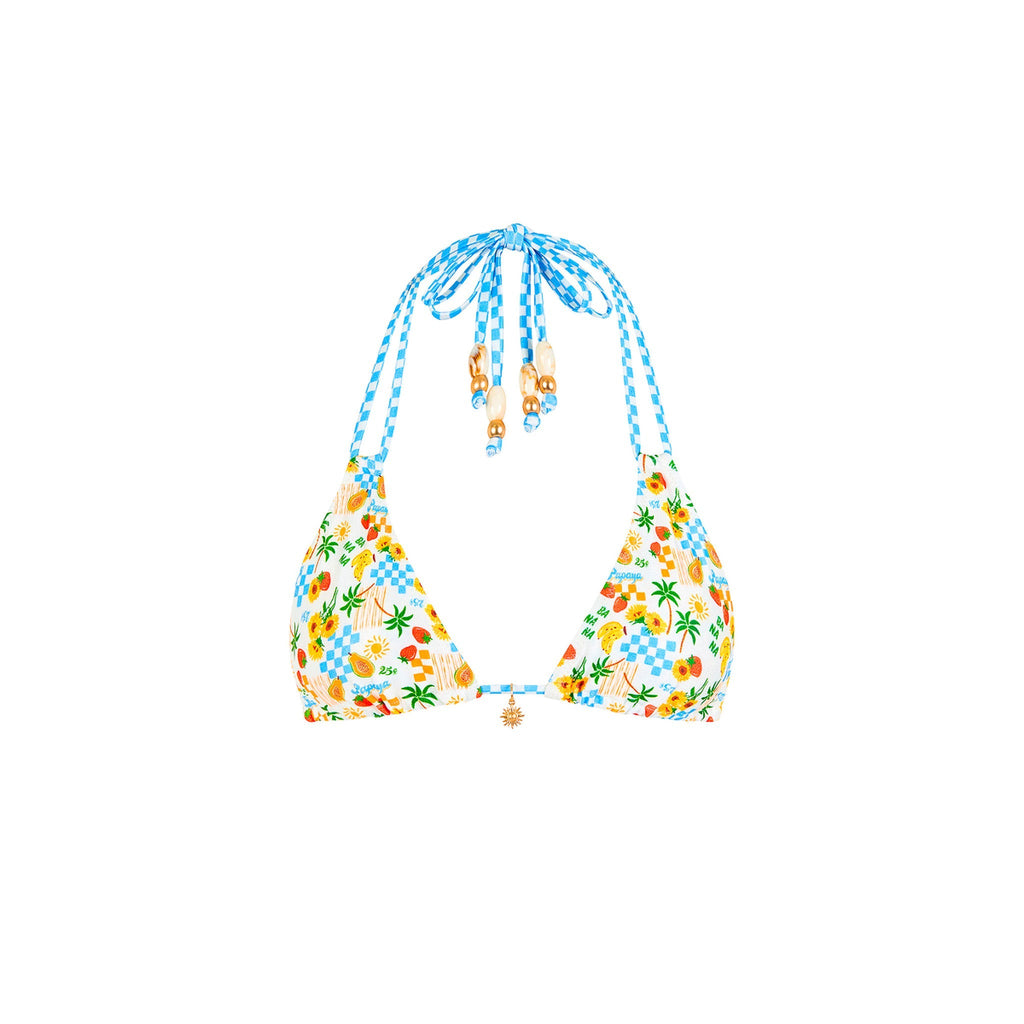 TOP155: Halter Bralette Bikini Top - Suncatcher
