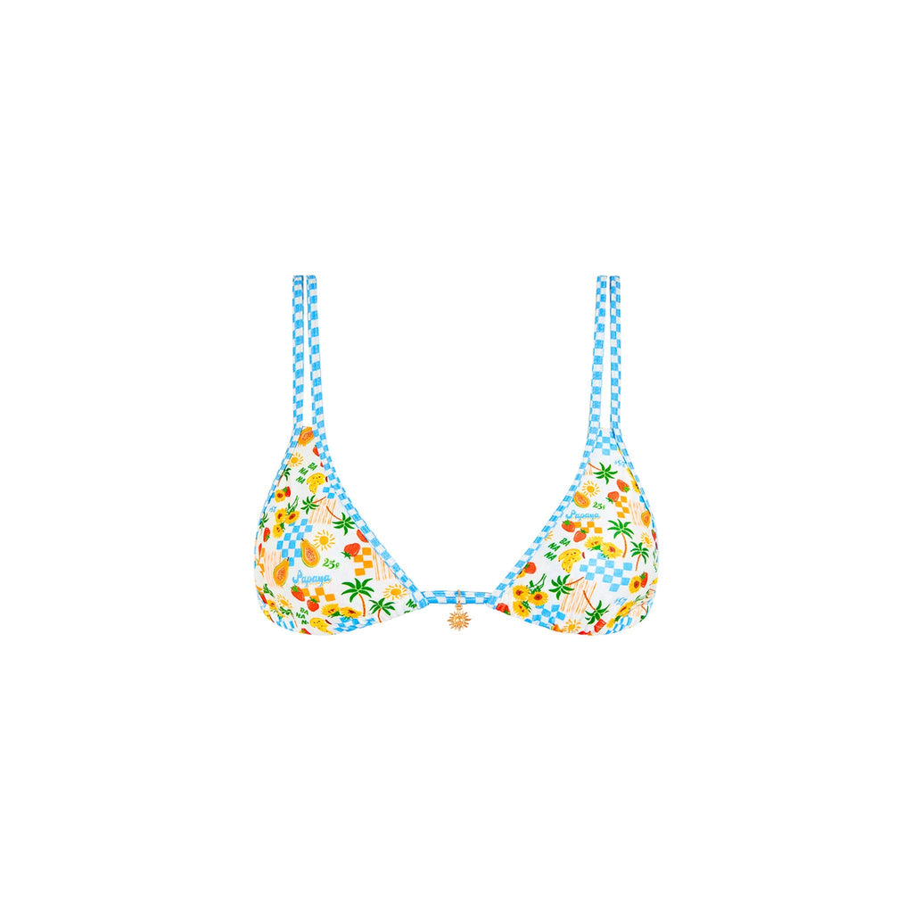 TOP159: Twin Strap Bralette Bikini Top - Suncatcher