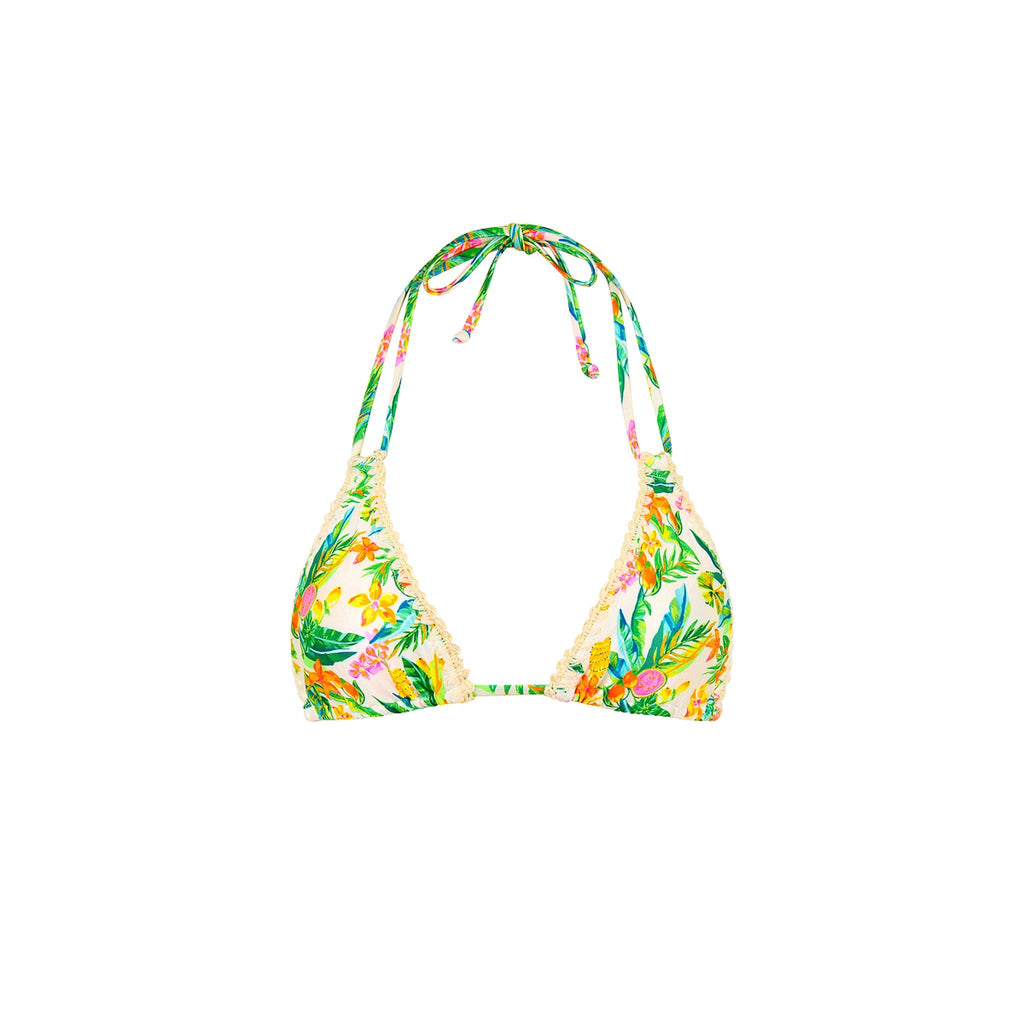 TOP167: Crochet Halter Bikini Top - Golden Hour