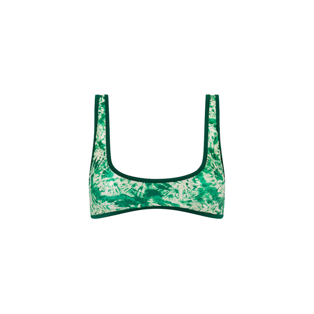 TOP172: Bind Slim Scoop Bikini Top - Emerald Tides