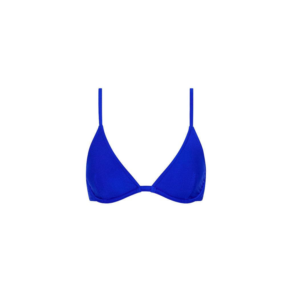 TOP176: Underwire Triangle B-C Cup Bikini Top - Blue Lagoon