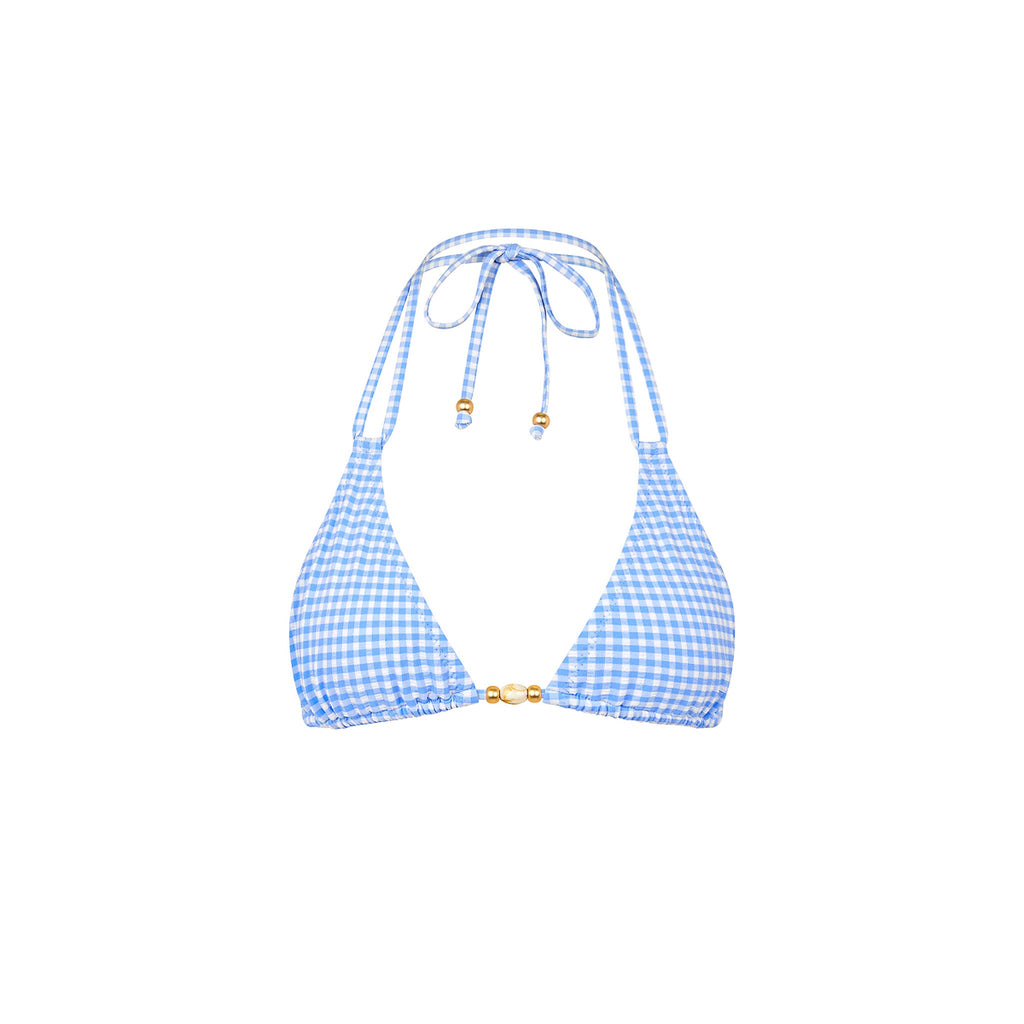 TOP177: Simple Strap Halter BIkini Top - Skinny Dip