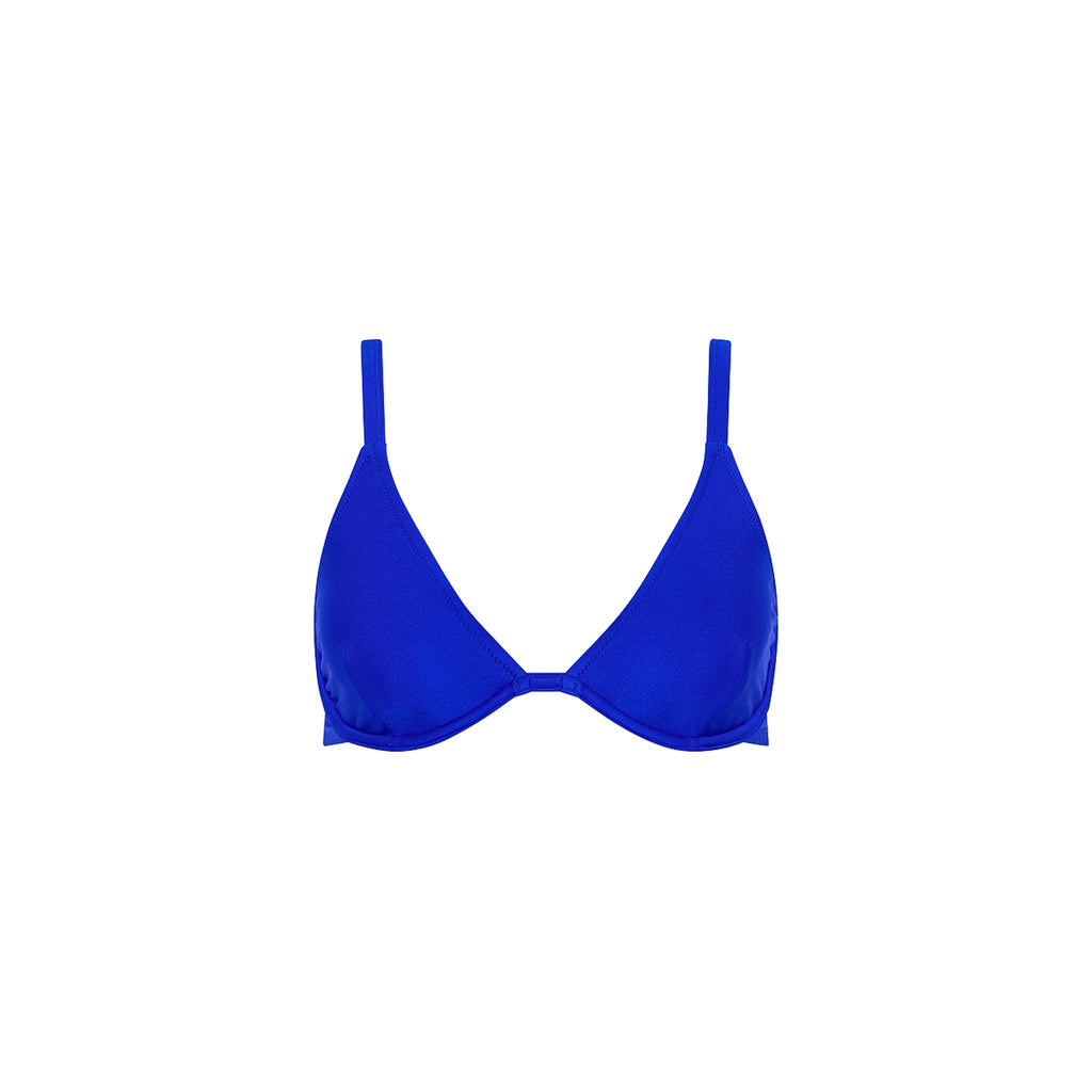 TOP178: Underwire Triangle D+ Cup Bikini Top - Blue Lagoon
