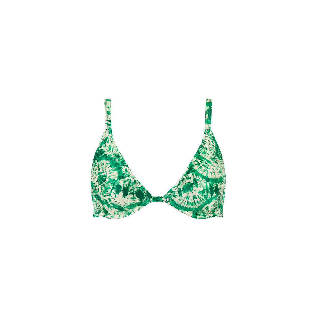 TOP178: Underwire Triangle D+ Cup Bikini Top - Emerald Tides