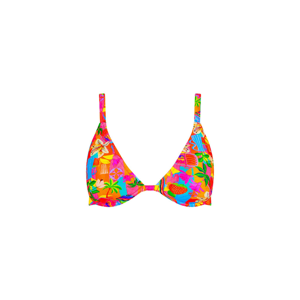 TOP178: Underwire Triangle D+ Cup Bikini Top - Havana Haven