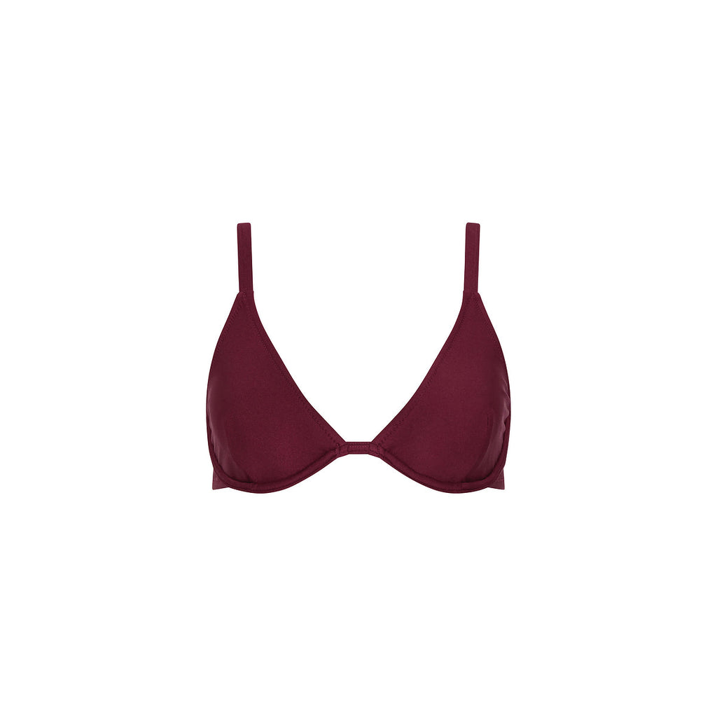 TOP178: Underwire Triangle D+ Cup Bikini Top - Sangria