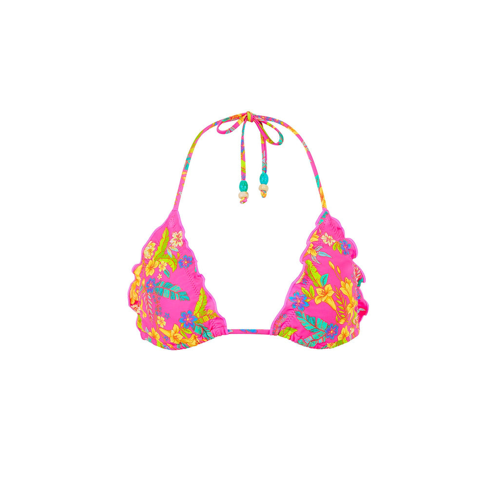 TOP185: Lettuce Edge Bralette Bikini Top - Viva Vacation
