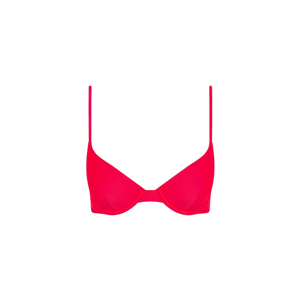 TOP195: Slim Underwire Bra Bikini Top - Cherry Crush