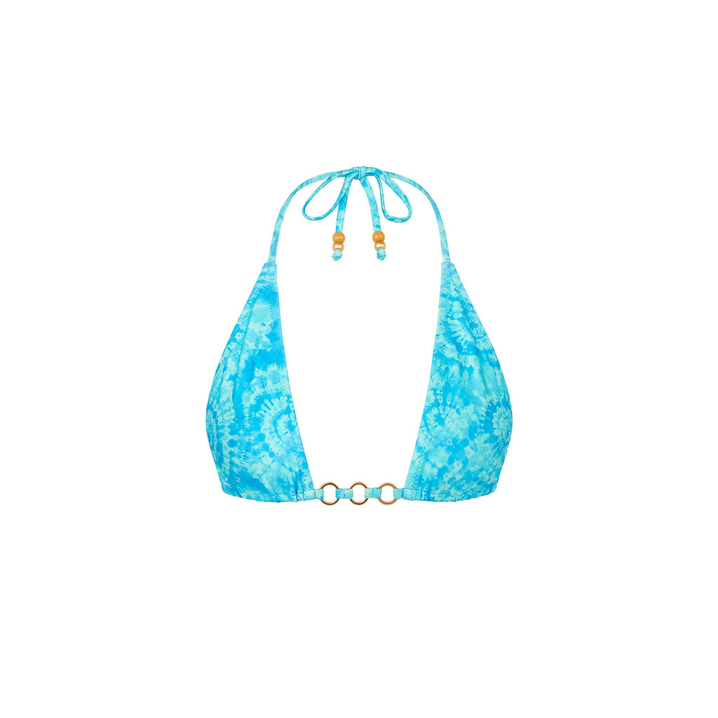 TOP203: Trio Ring Triangle Bikini Top - Starry Seas