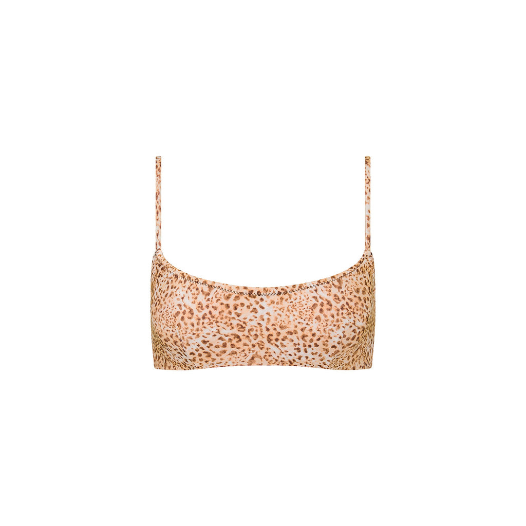 TOP207: Invisible Underwire Crop Bikini Top - Wild Skies