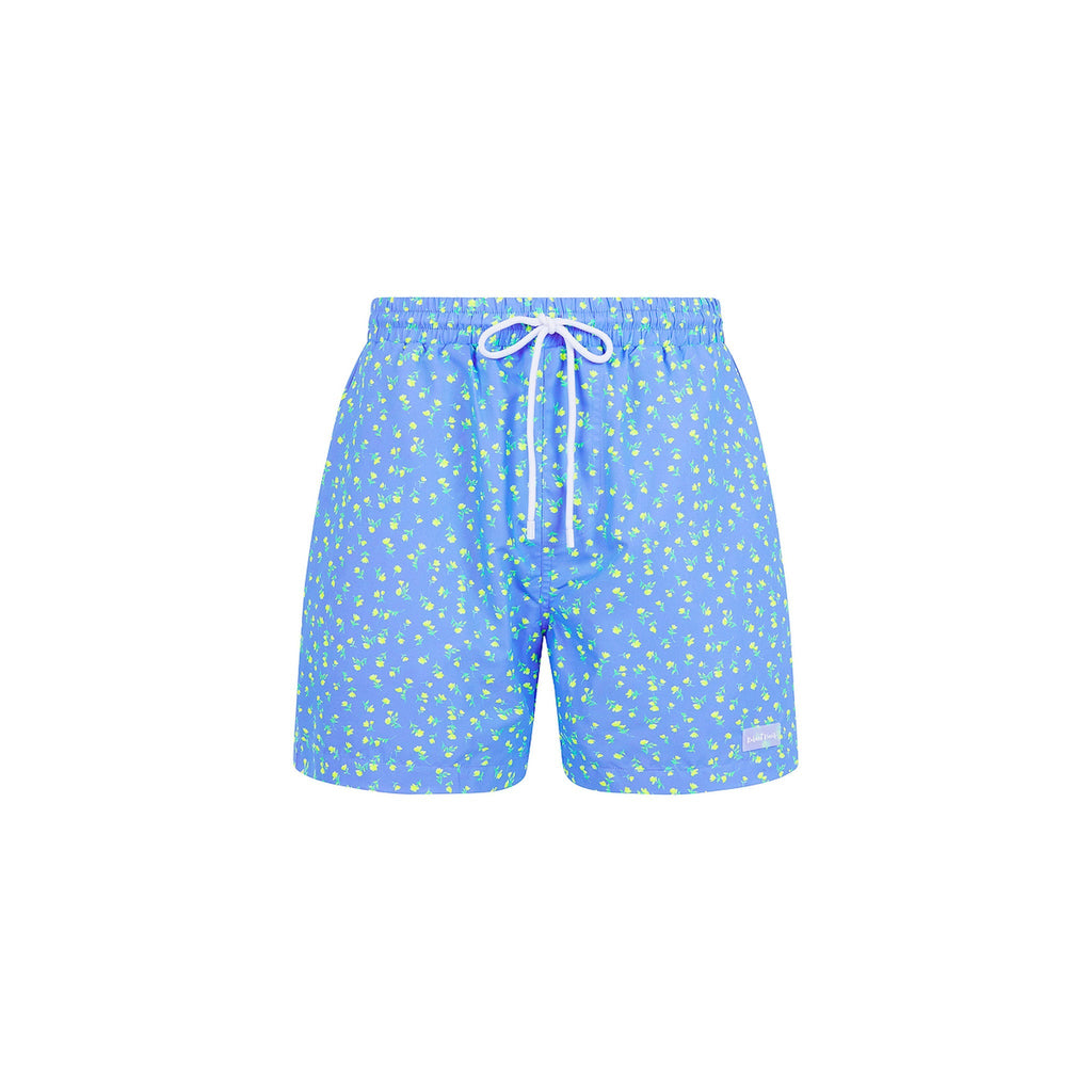 TRUNK110: Men's Swim Trunks - Lemon Bloom