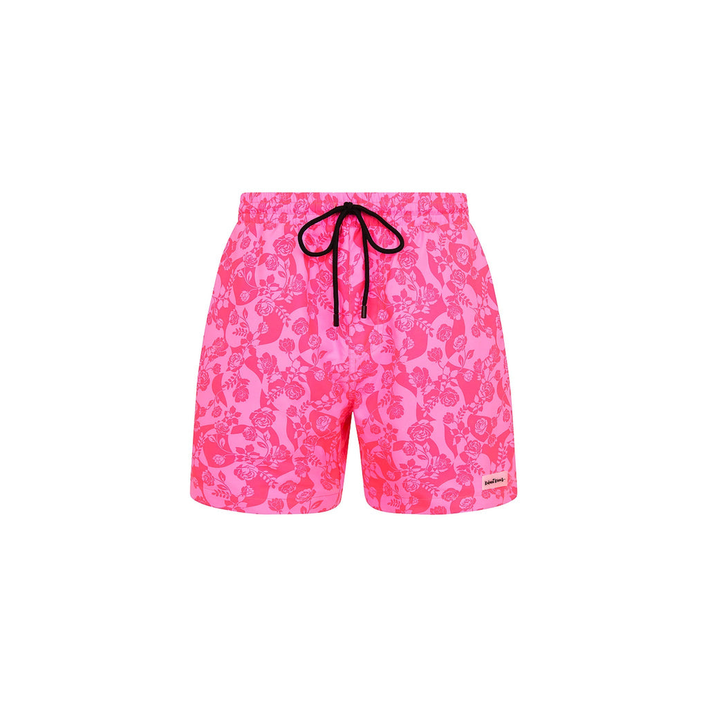 TRUNK110: Men's Swim Trunks - Hearts Collide