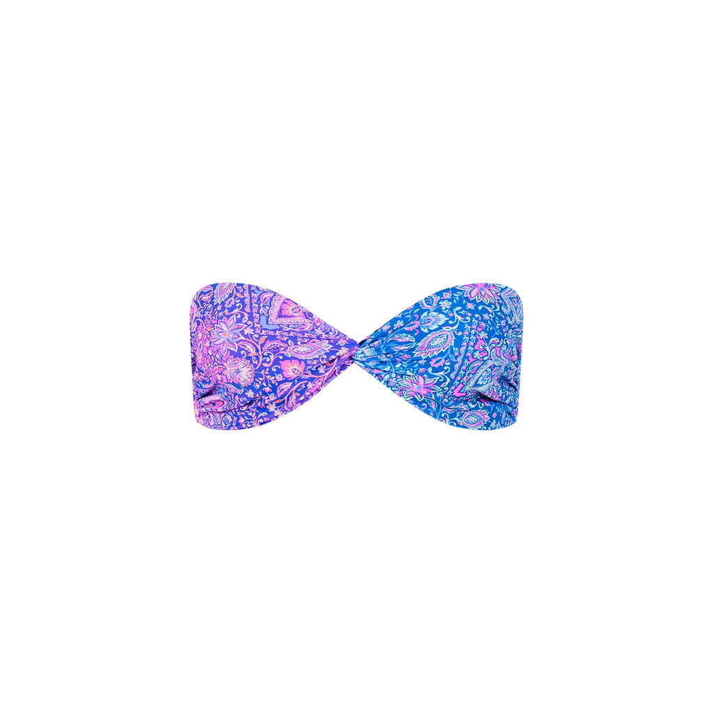 TOP189: Twist Bandeau Bikini Top - Lilac Moon