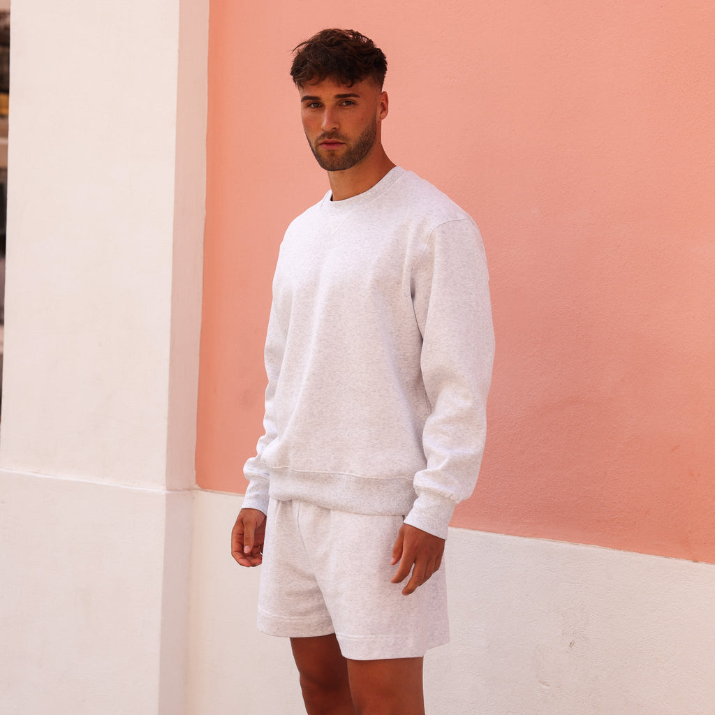 51559: Unisex Crew Neck Sweater - Silver Stone