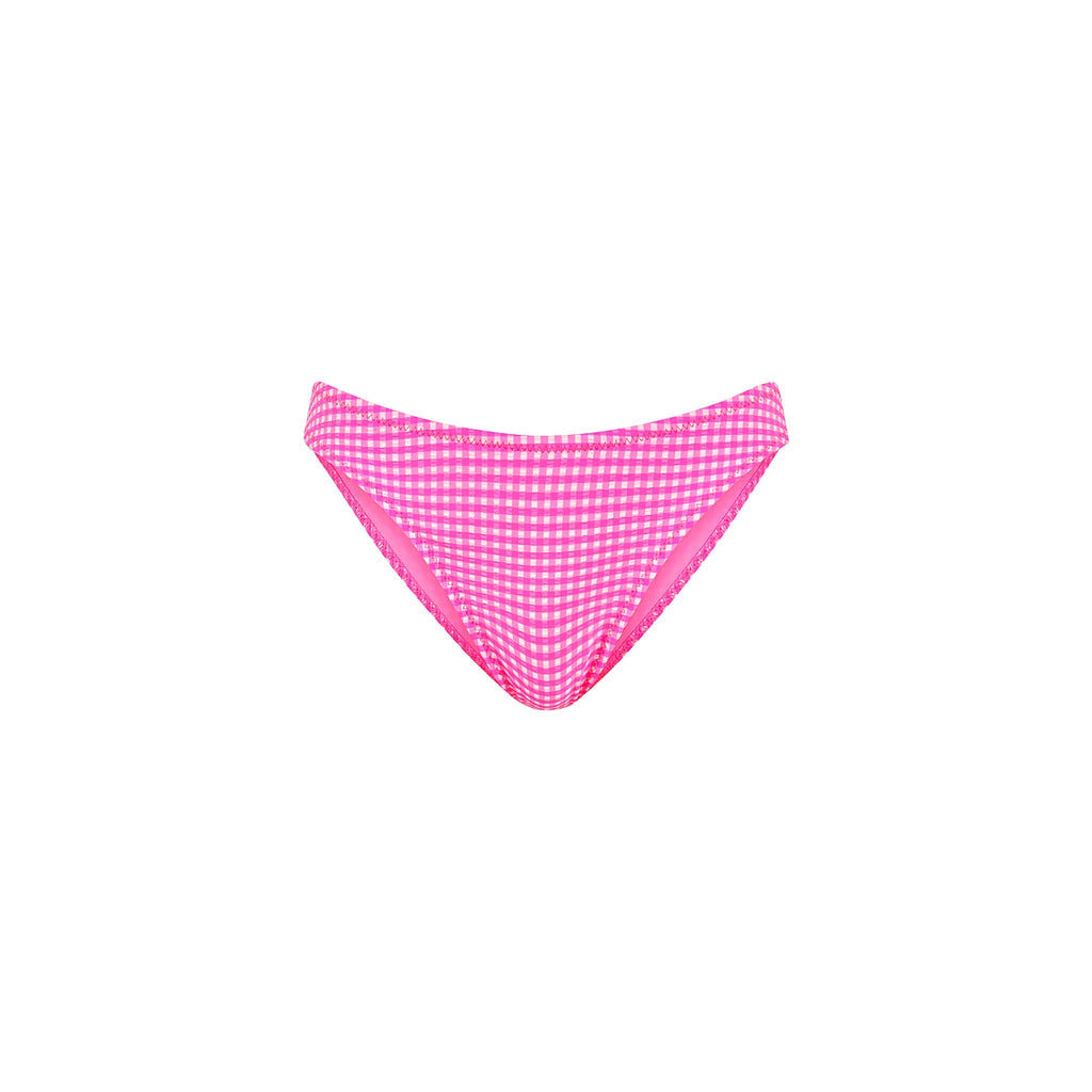 BOT241: Vintage V Full Coverage Bikini Bottom - Pink Diva