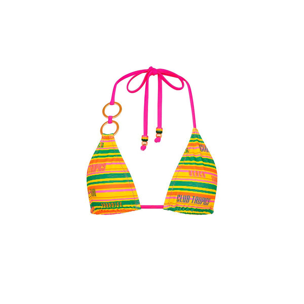 TOP224: Duo Ring Halter Bikini Top - Sunshine Lover