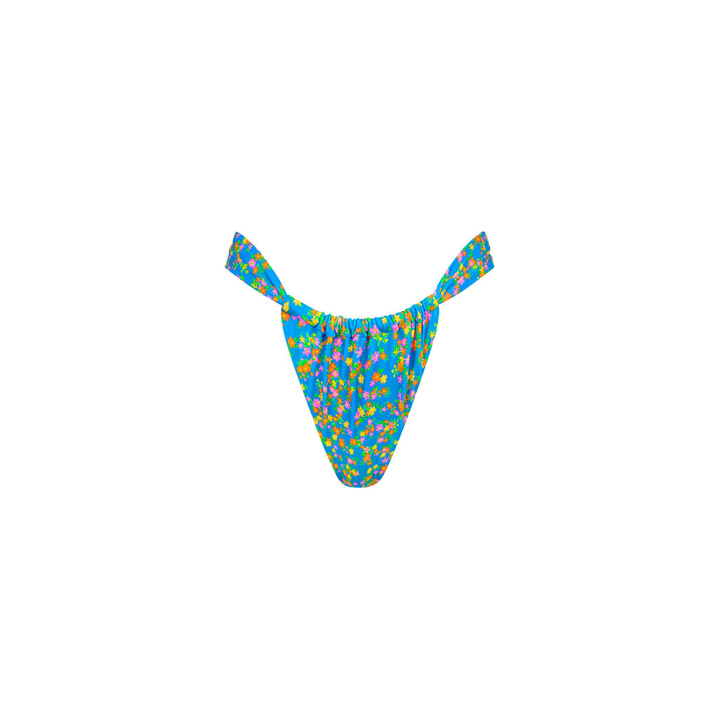 BOT237: Ruched Thong Bikini Bottom - La Belle