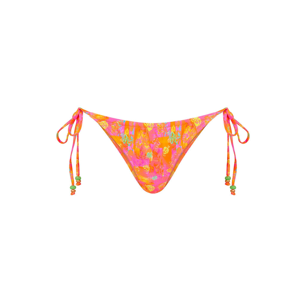 BOT255: Full Coverage Tie Bikini Bottom - Sunrise Kiss