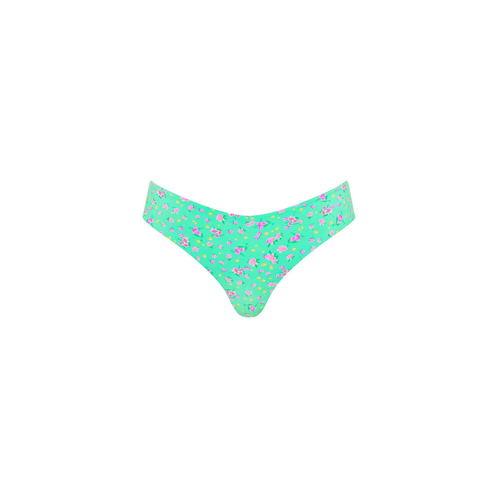 BOT270: Lettuce Frill Thong Bikini Bottom - Mint Macaron