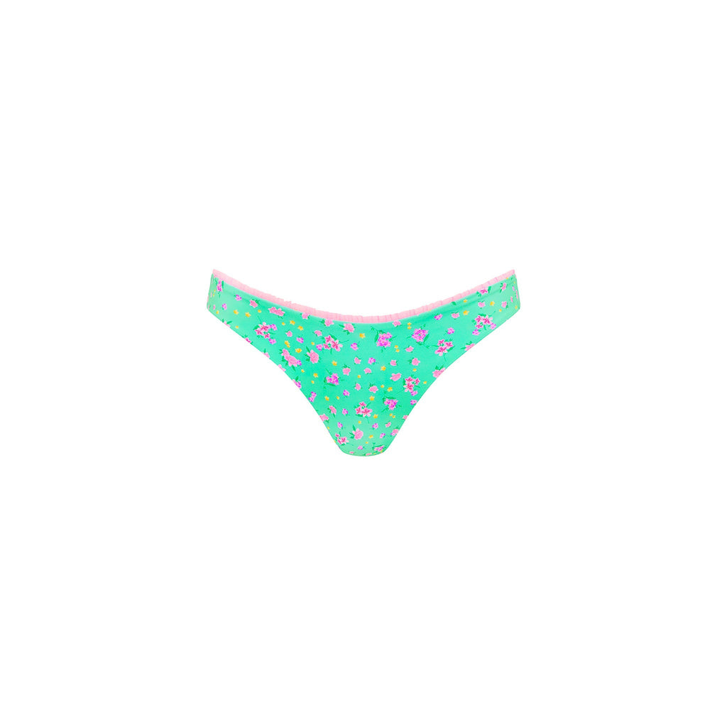 BOT280: Decorative Minimal Cheeky Bikini Bottom - Mint Macaron