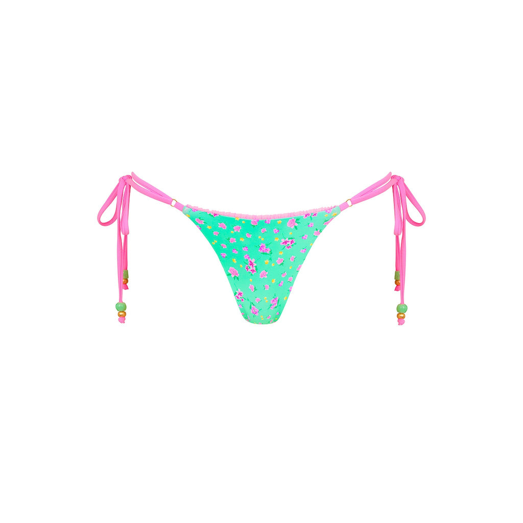 BOT281: Decorative Thong Tie Side Bikini Bottom - Mint Macaron