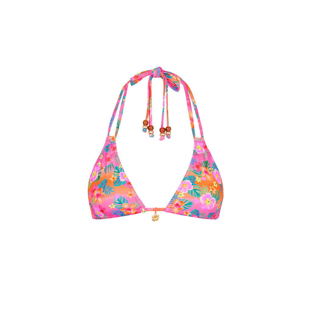 TOP155: Halter Bralette Bikini Top - Summer Glow