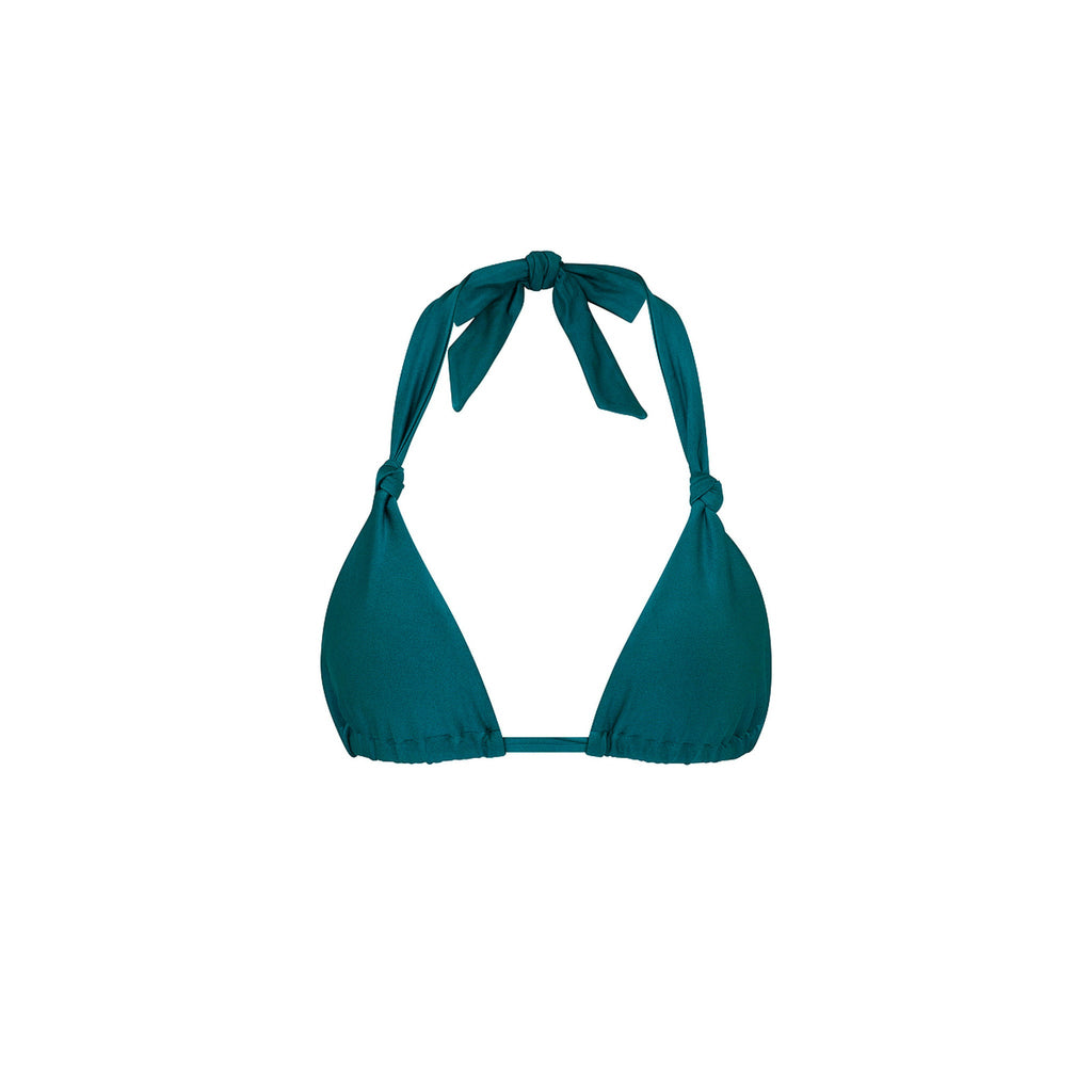 TOP229: Soft Knot Halter Bikini Top - Laguna Haze