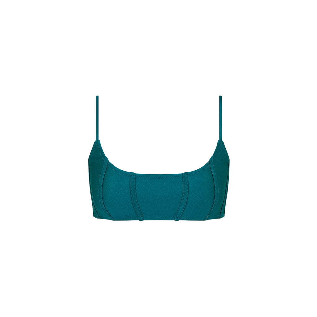 TOP218: Contour Slim Crop Bikini Top - Laguna Haze