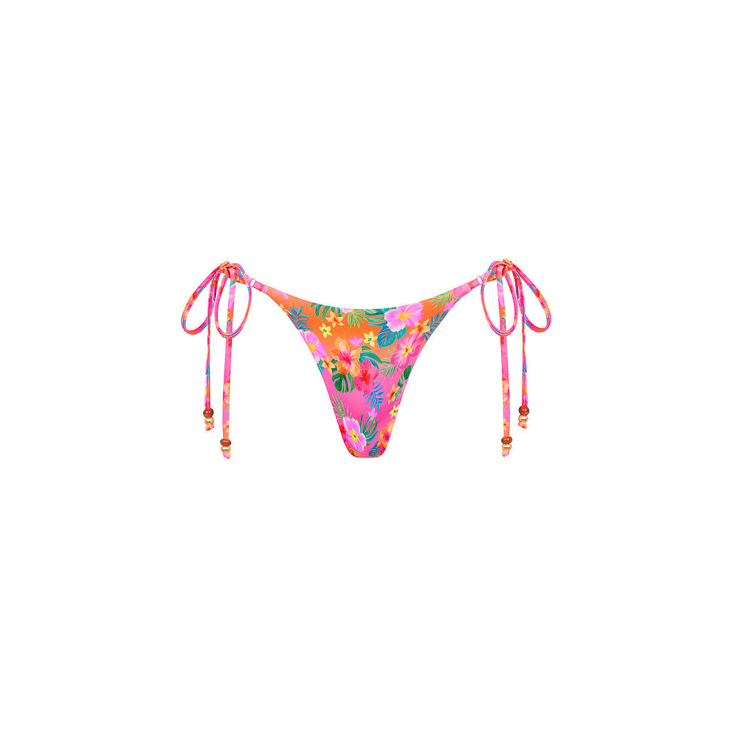 BOT228: Thong Tie Side Bikini Bottom - Summer Glow