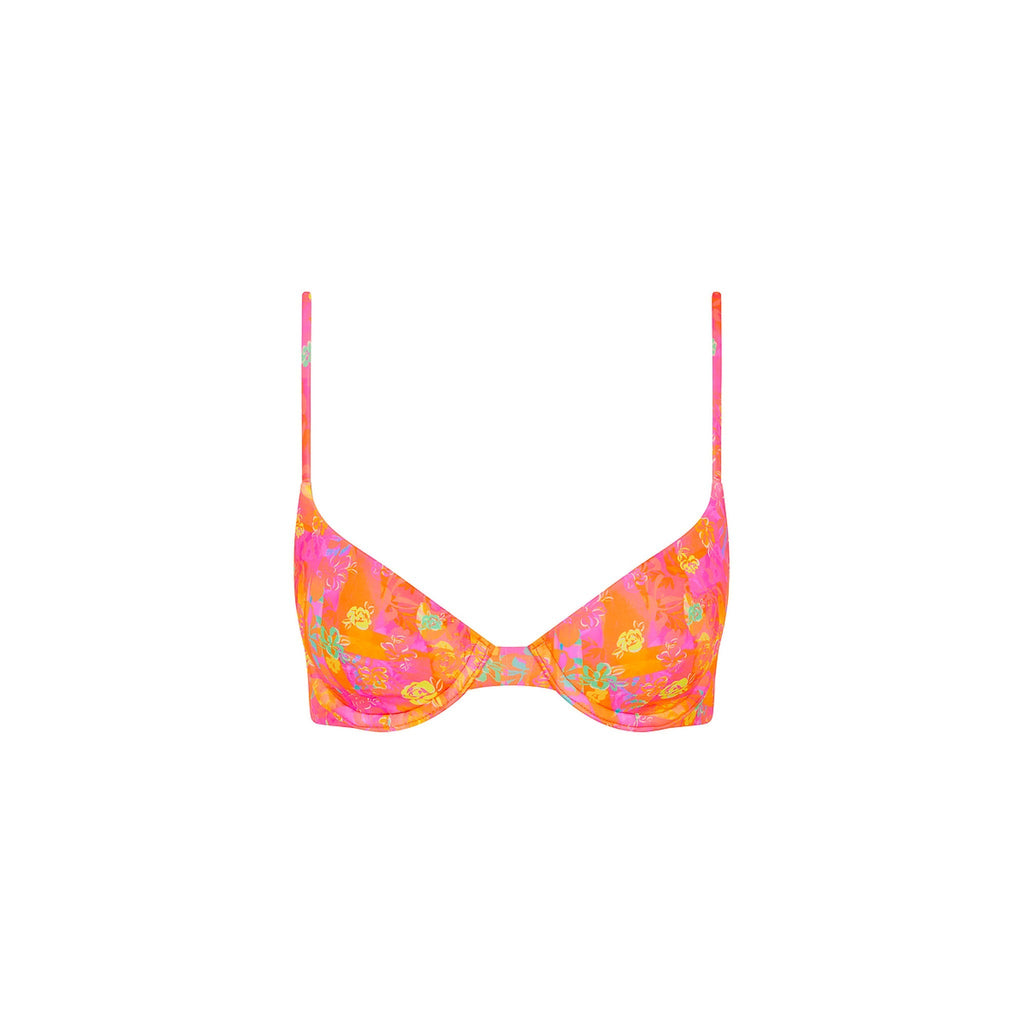 TOP195: Slim Underwire Bra Bikini Top - Sunrise Kiss